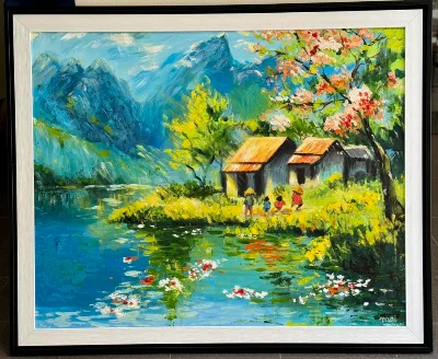 Tranh chép tập vẽ acrylic
